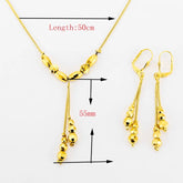 Buy Gold Color Necklace & Earring Set for Women/Girls – Ethiopian & African Charm Jewelry for only $7.32 at Flexi Africa!